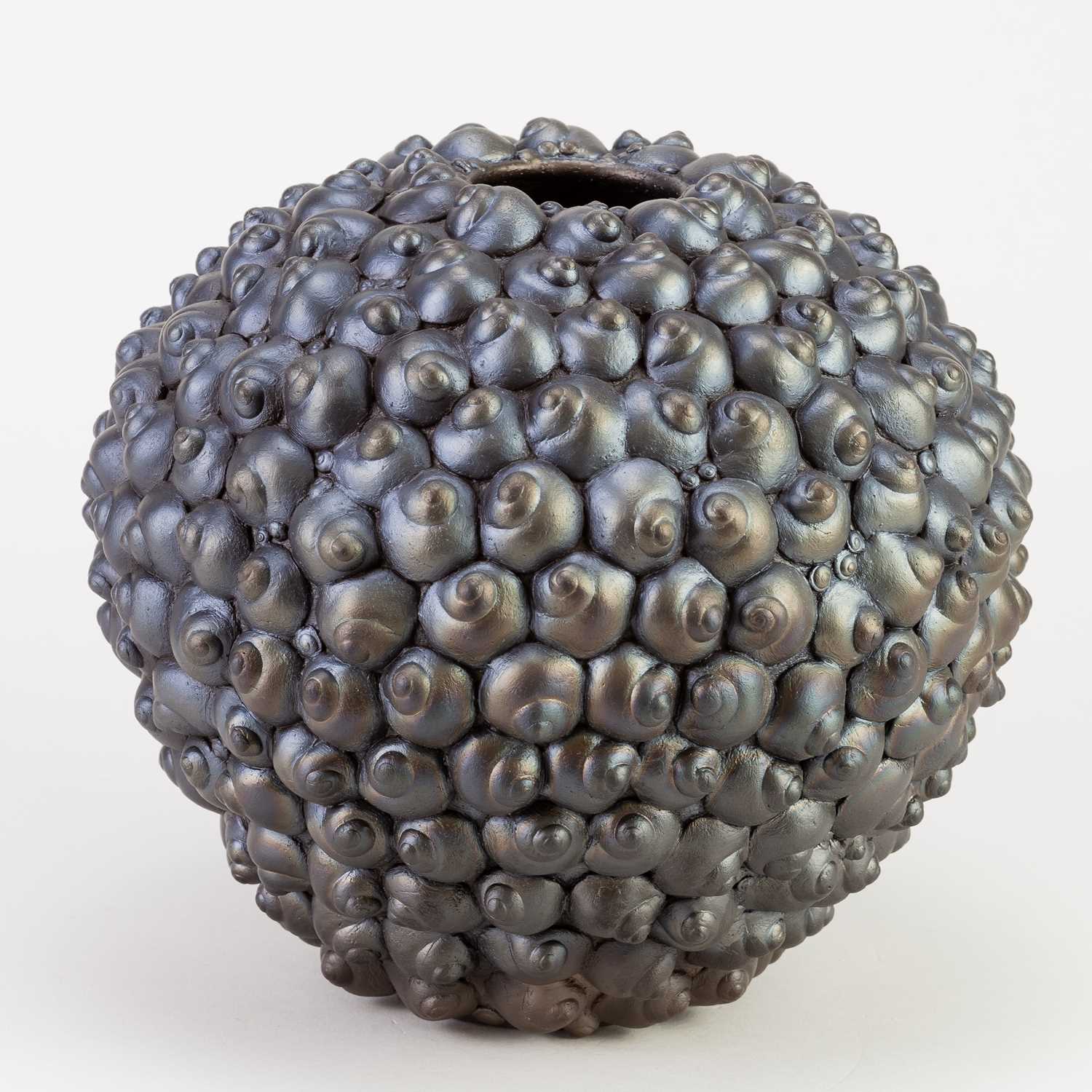 Lot 42 - SUE HANNA (born 1963); a burnished raku shell