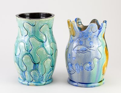 Lot 78 - ZANDRA RHODES (born 1940); 'Two Vases', a...