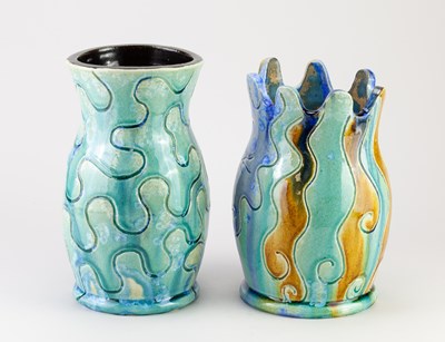 Lot 78 - ZANDRA RHODES (born 1940); 'Two Vases', a...