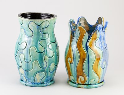 Lot 78 - ZANDRA RHODES (born 1940); 'Two Vases', a...