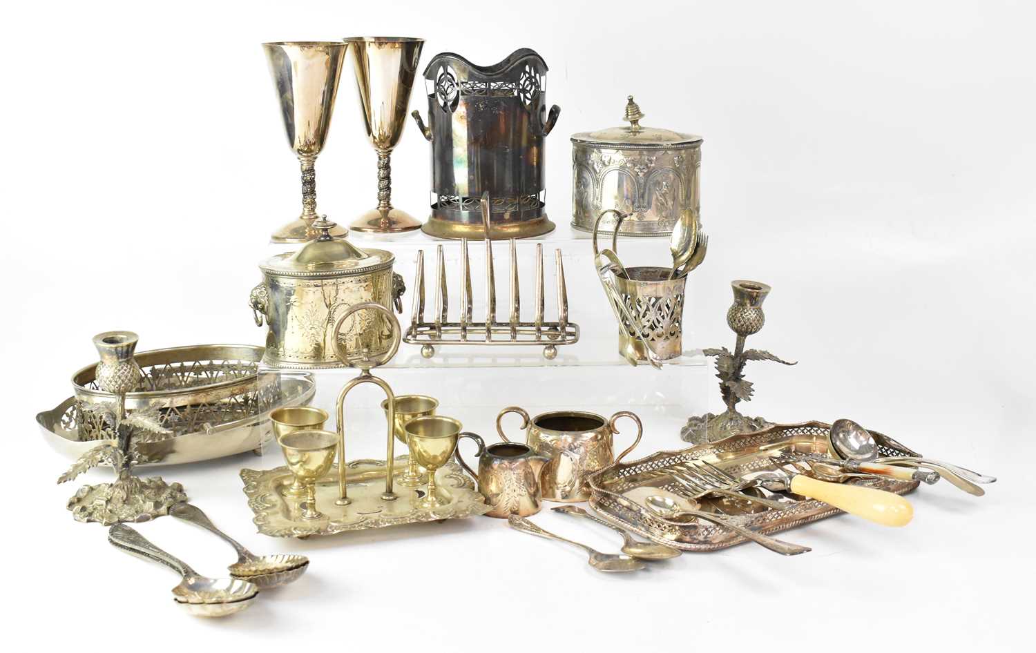 Lot 766 - A good quantity of plated items, predominantly...