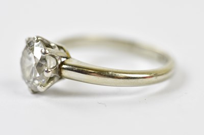 Lot 36 - An 18ct white gold diamond solitaire ring, the...