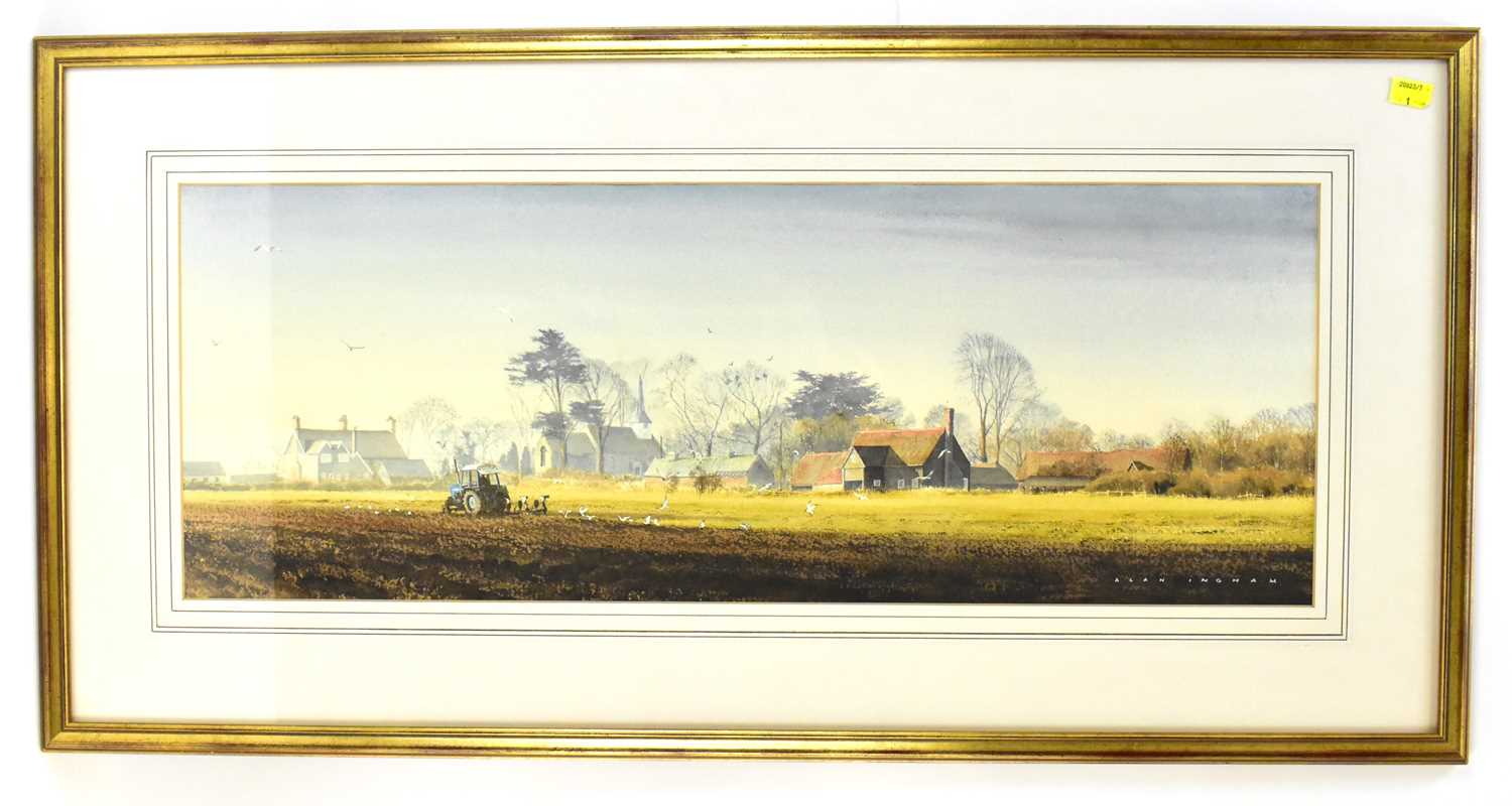 Lot 641 - ALAN INGHAM (1932-2002); watercolour, a long...