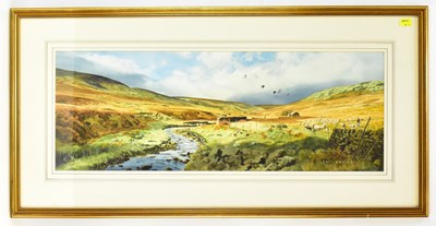 Lot 643 - ALAN INGHAM (1932-2002); watercolour, scene...