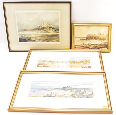 Lot 608 - Three signed prints depicting coastal scenes...