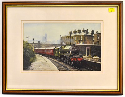 Lot 645 - C. D. HOLLAND; watercolour 'Jubilee 4-6-0...