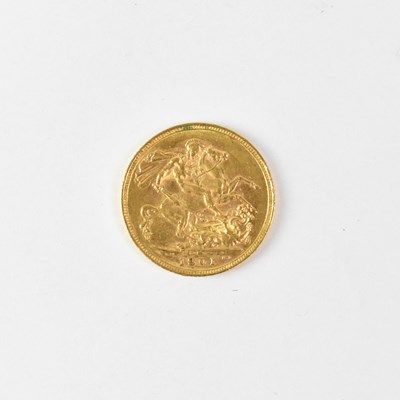 Lot 858 - A Victorian sovereign, 1901.