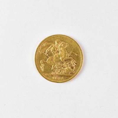 Lot 856 - A Victorian sovereign, 1874.