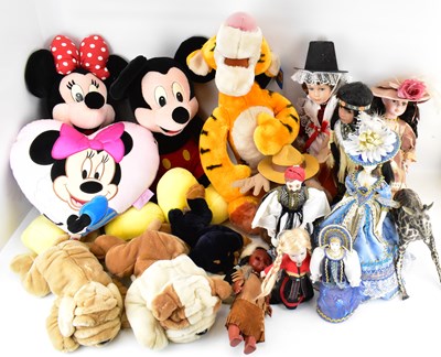 Lot 388 - DISNEY; various soft toys to include 'Minnie',...