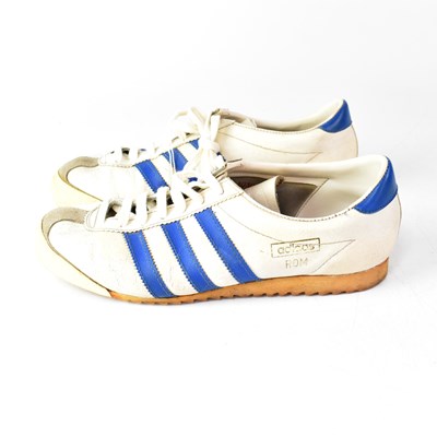 Lot 357 - ADIDAS; a pair of vintage Rom trainers, size 8.