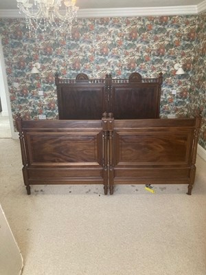 Lot 54 - Two French single beds, later bolted together...