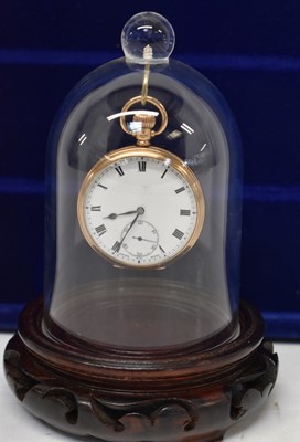 Lot 839 - A 9ct gold open face pocket watch, the...