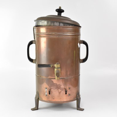 Lot 339 - A large copper tea urn, height 55cm.