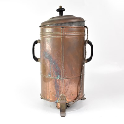 Lot 339 - A large copper tea urn, height 55cm.