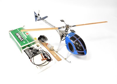 Lot 369 - A large scratch-built RC helicopter with an...