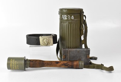 Lot 557 - A WWII period German candlestick grenade...