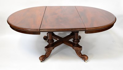 Lot 25 - A Victorian mahogany circular extending table...