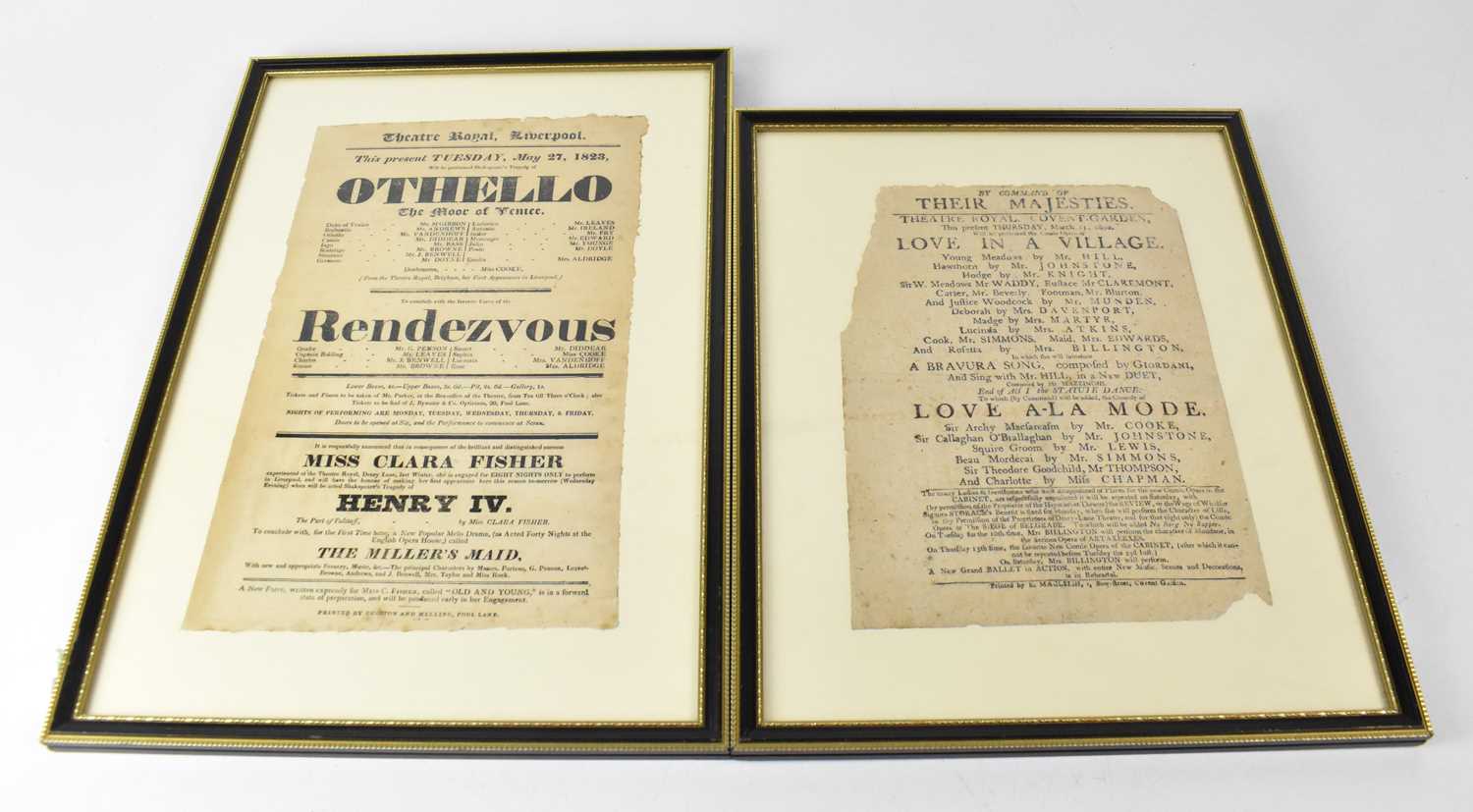 Lot 724 - Two theatre posters for 'Othello' at the...