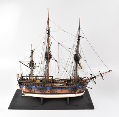 Lot 319 - A scale model of a 17th century sailing ship,...