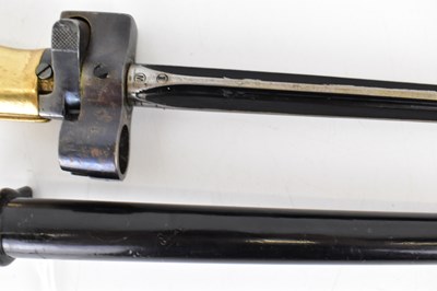 Lot 579 - A late 19th century French M1886 Lebel bayonet,...