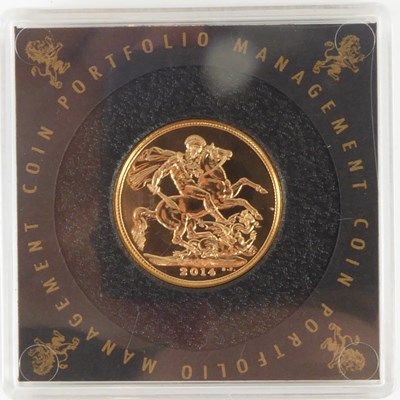 Lot 873 - An Elizabeth II sovereign 2014, George and...