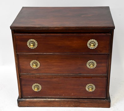 Lot 24 - An early 20th century mahogany three-drawer...