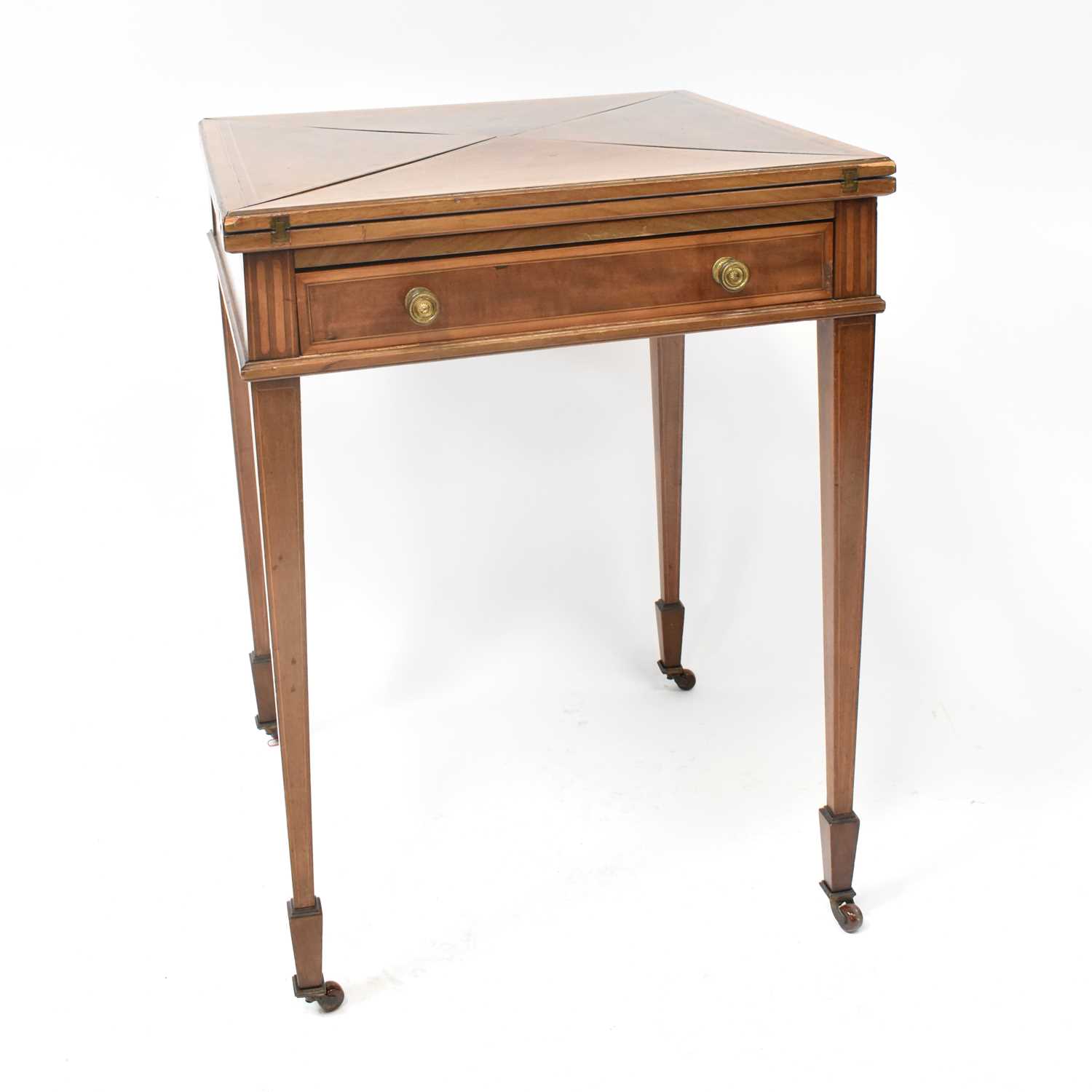 Lot 69 - An Edwardian mahogany and satinwood inlaid...