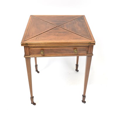 Lot 69 - An Edwardian mahogany and satinwood inlaid...