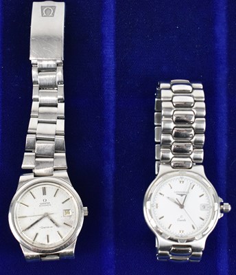 Lot 841 - OMEGA; a gentleman's stainless steel...