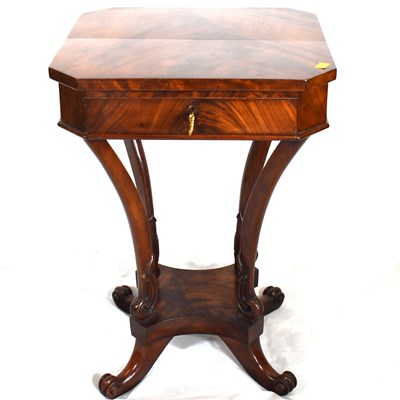 Lot 84 - A 19th century walnut veneered side table with...