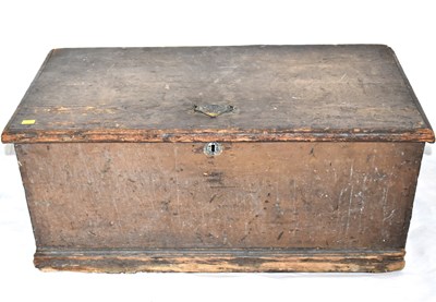 Lot 93 - A 19th century pine bedding box, 89 x 40 x 44cm.