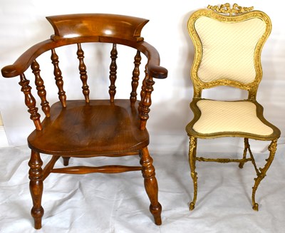 Lot 22 - Two modern reproduction chairs, one in Louis...