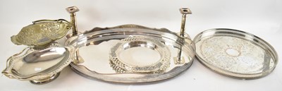 Lot 608 - A quantity of plated items including large...