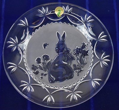 Lot 470 - A Waterford Crystal Peter Rabbit plate,...