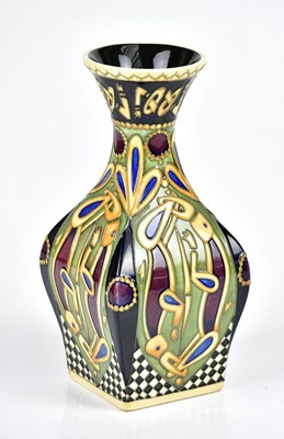 Lot 99 - ALICIA AMISON FOR MOORCROFT; a square vase...