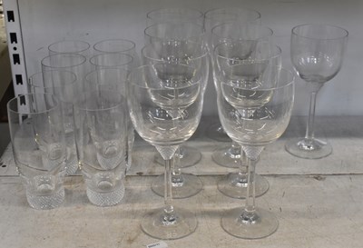 Lot 485 - A set of eight crystal tumblers with matching...