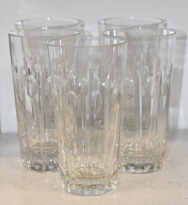 Lot 497 - WILLIAM YEOWARD; a set of five crystal glasses,...