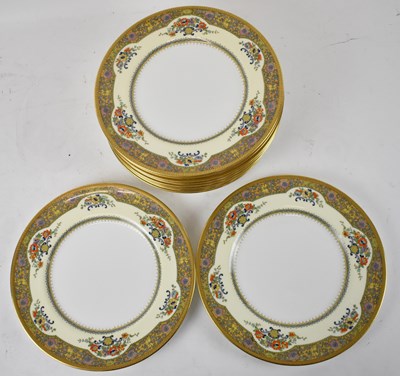 Lot 434 - A set of eleven Royal Doulton floral decorated...