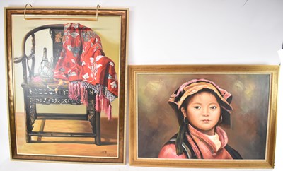 Lot 178 - MODERN CHINESE SCHOOL; a large oil on canvas...