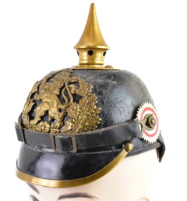 Lot 565 - A WWI German pickelhaube, M1895, other ranks,...