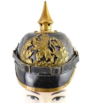 Lot 565 - A WWI German pickelhaube, M1895, other ranks,...