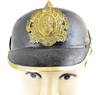 Lot 566 - An Imperial German Hessian fireman-style helmet.