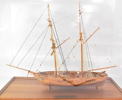 Lot 322 - A scale model of 'Le Hussard', French Navy...