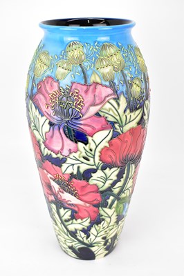 Lot 413 - MOORCROFT; a large 'Scarlet Cloud' pattern...