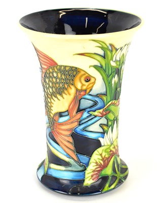 Lot 404 - MOORCROFT; a 'Derwent' pattern vase of flared...