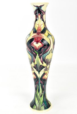 Lot 411 - MOORCROFT; a 'Jewel' pattern vase of slender...