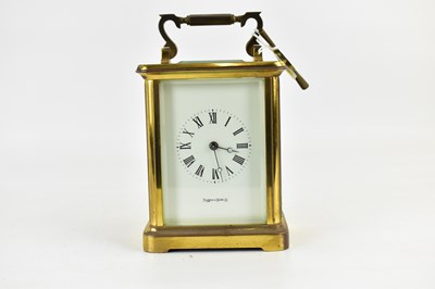 Lot 153 - MAPPIN & WEBB; a brass cased carriage clock,...