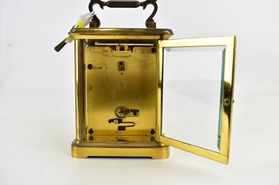 Lot 153 - MAPPIN & WEBB; a brass cased carriage clock,...