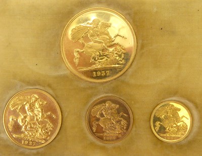 Lot 808 - ROYAL MINT; a '1937 Gold Specimen Coins Set',...