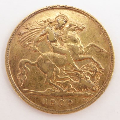 Lot 896 - An Edward VII half sovereign 1909, George and...